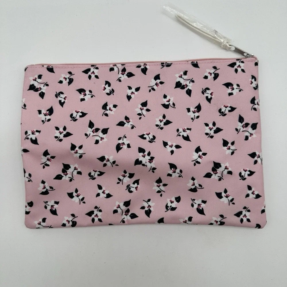 Kate Spade Aster Print Make Up Bag Zip Waterproof Liner Beach Travel Feminine